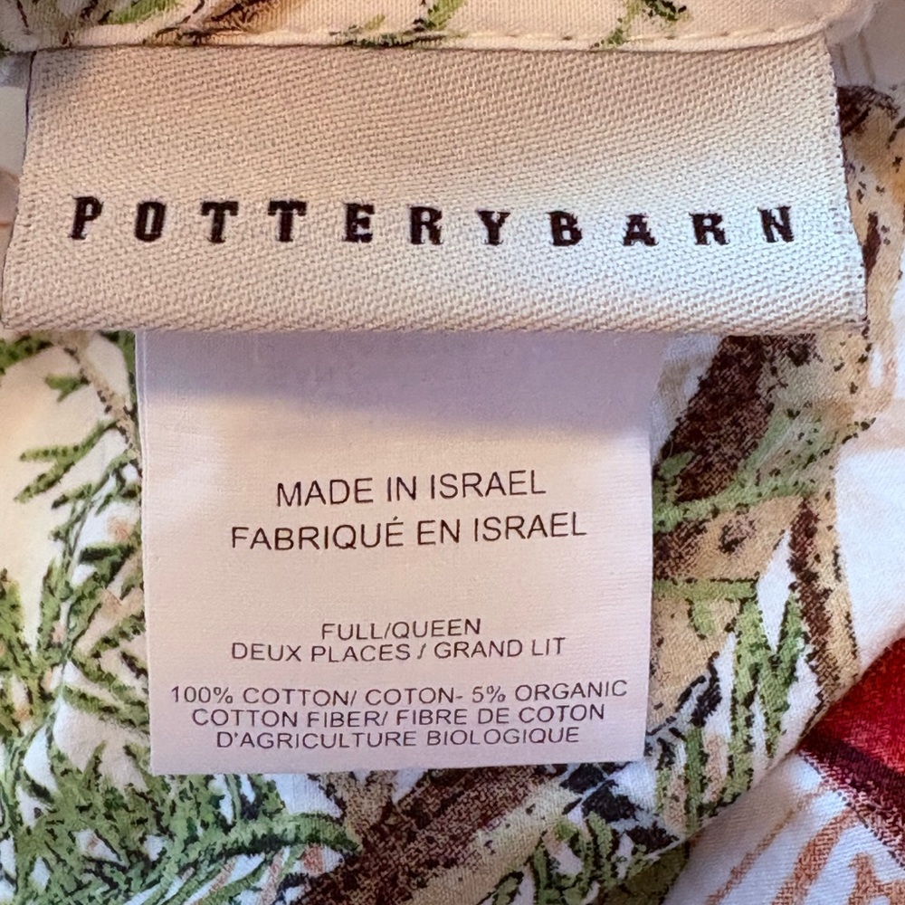 Pottery Barn Winter Bird Full Queen Duvet Cover - Picture 7 of 7